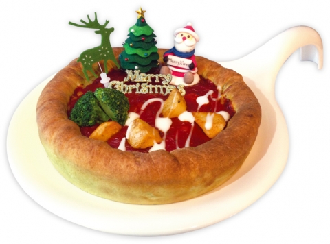 뽕뜨락피자 크리스마스 한정 메뉴 피자케이크