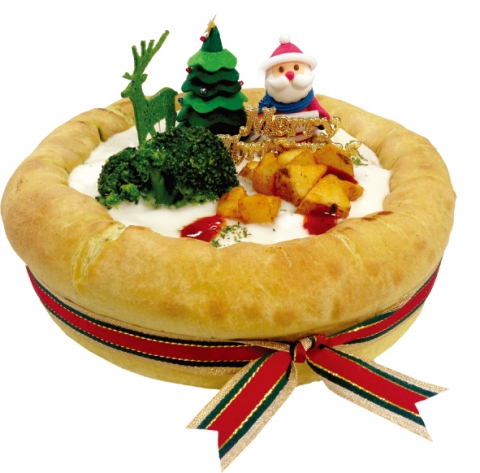 뽕뜨락피자 크리스마스 한정 메뉴 피자케이크