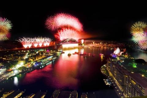 호주 시드니 새해 불꽃놀이 축제- 오페라 하우스