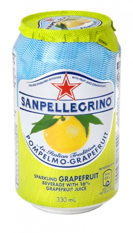 이탈리안 프리미엄 미네랄 워터 브랜드 산펠레그리노가 새로운 과일 탄산음료, 폼펠모(그린자몽)캔을 출시했다.