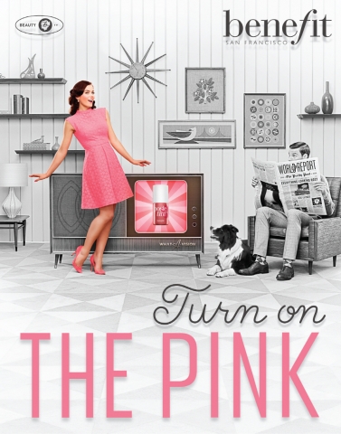 베네피트가 2월 한달 간 진행하는 턴 온 더 핑크(Turn on the Pink) 캠페인 이미지