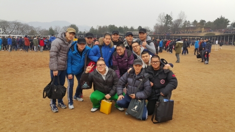 육군 및 전투부사관 입소 (2015. 1.19) . 사진제공: 한국관광대학교