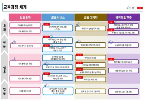 2015년 글로벌헬스케어분야 교육체계도