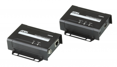 에이텐코리아가 하나의 Cat. 5e/6a 케이블로 최대 70m 까지 영상을 전송할 수 있는 HDMI HDBaseT-Lite 연장기 VE801을 출시한다
