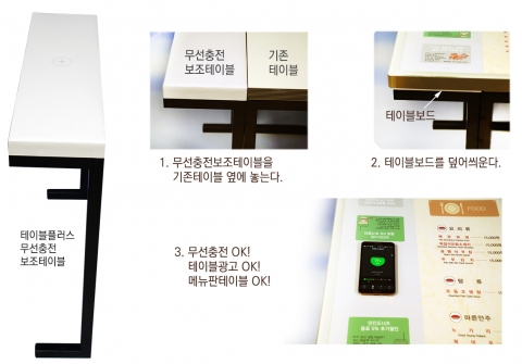 무선충전보조 테이블방식