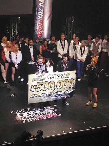 Gatsby Dance Competition 7th Final 수상식 장면 (왼쪽-윤영우)