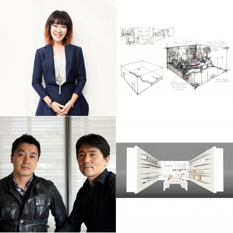 위에서부터 도예가 이윤신&전시 예상 이미지_건축가 최용훈(좌)이혁(우)&전시 예상 이미지