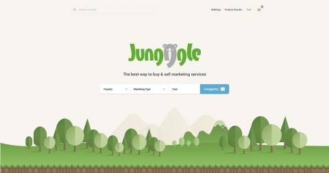 게임베리가 준비중인 글로벌 검색 구매 엔진 정글의 메인화면