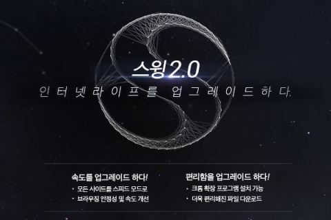 이스트소프트의 자회사 줌인터넷이 국산 브라우저 스윙 브라우저의 2.0 정식 버전 업데이트를 진행한다.