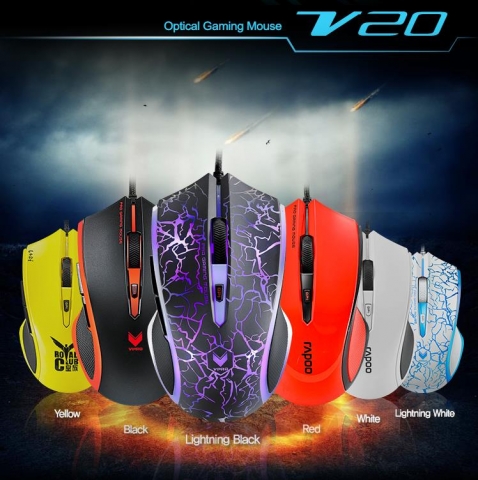 로이체가 주변기기 글로벌 브랜드  RAPOO의 프리미엄 게이밍 마우스 V20을 출시하였다