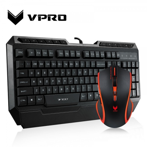 로이체가 RAPOO 게이밍 키보드 마우스 콤보 V100를 출시했다