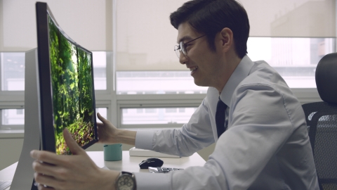 삼성커브드 모니터 타임마케팅 영상키컷