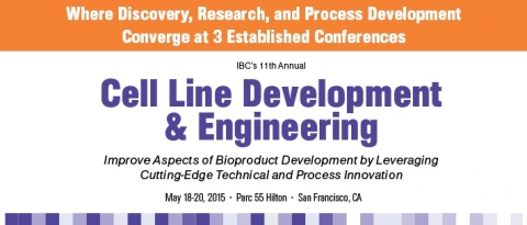 세포주 개발 및 엔지니어링 컨퍼런스(Cell Line Development & Engineering 2015)가 2015년 5월 18일부터 20일까지 미국 캘리포니아주 샌프란시스코에서 개최된다.