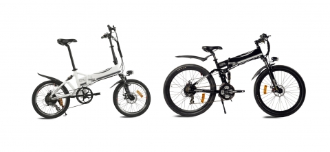 2015년형 접이식 전기자전거 테일지 T7과 테일지 T9 - 왼쪽 테일지 T7 화이트, 테일지 T9 블랙
