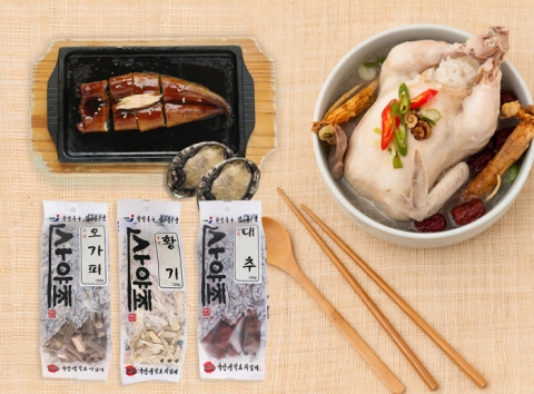 전남오픈마켓에서 판매되고 있는 다양한 보양식 재료들