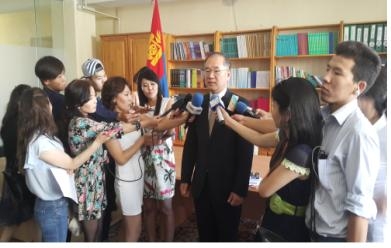 국립재활원장 몽골 언론 기자회견