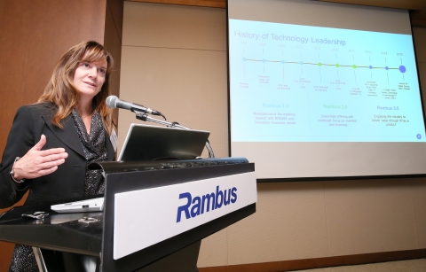 램버스는 기자단감회를 열고 램버스 R+칩 제품군의 첫번째 제품인 DDR4 서버 메모리 인터페이스 칩셋 RB26을 발표했다