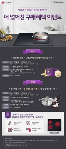 LG전자가 빌트인 전기레인지 출시를 기념해 구매 고객들에게 푸짐한 사은품과 더불어 캐시백을 증정하는 이벤트를 개최한다