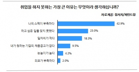 취업 못하는 이유