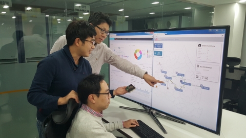 삼성전자가 SK텔레콤과 협력해 차세대 통신 기술 기반의 분산 LTE 교환기를 국내 최초로 개발하고 시연에 성공했다
