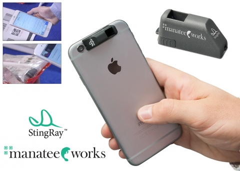 코그넥스가 스마트폰에 부착이 가능한 특허 출원 중인 부착형 바코드 스캔 액세서리 StingRay를 출시한다