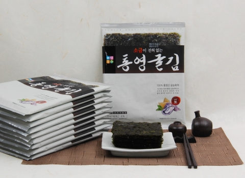 소금 알갱이 대신 통영산 천연굴농축액으로 조미한 무소금 프리미엄 통영굴김 전장
