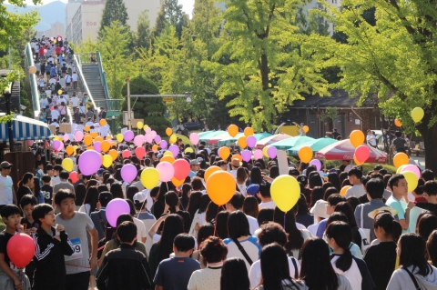 월드휴먼브리지 2015년 걷기 축제 모습이다