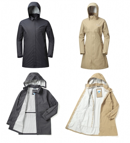 컬럼비아 칼라마주 리버 재킷 왼쪽 남성용(샤크), 오른쪽 여성용(크루통)