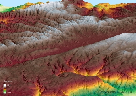 산 안드레아스 단층의 5m 해상도 3D 맵(수치표고모델)