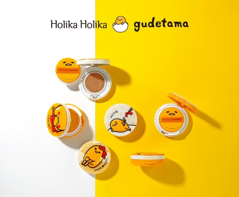 홀리카 홀리카가 의욕 없고 게으르지만 귀여운 달걀 캐릭터 구데타마와의 콜라보레이션 라인을 출시한다
