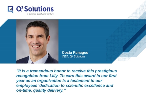 코스타 파나고스(Costa Panagos) Q2솔루션 최고경영자(CEO)는 “릴리 협력사상 수상을 영광으로 생각한다”며 “회사 출범 첫 해에 상을 받은 것은 과학적 우수성과 적기의 질적 서비스 제공에 대한 우리 임직원의 헌신을 입증한다”고 밝혔다.