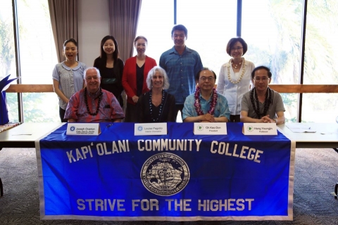 오거돈 동명대 총장이 Kapi‘olani Community College 현지를 방문해 두 대학 간 추가 협력방안을 협의했다