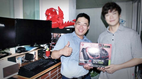 엠에스아이코리아는 MSI의 게이밍 시리즈 중 최상의 제품인 MSI 지포스 GTX 1080 게이밍Z 트윈프로져6의 전세계 최초 구매자가 한국에서 나왔다고 밝혔다