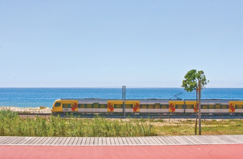 포르투갈 여름 기차 풍경
