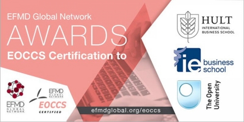 헐트국제경영대학원, IE경영대학원, 개방대학 경영대학원이 EOCCS로부터 코스를 인증받았다고 EFMD글로벌네트워크가 발표했다