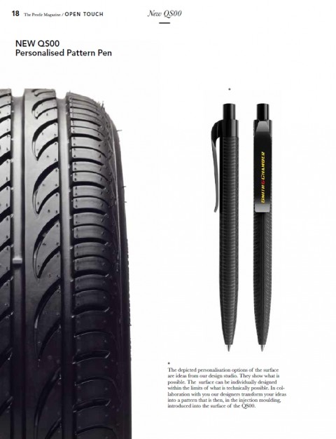 프로디아가 볼펜 외관을 타이어처럼 만든 타이어 펜 2종을 출시했다