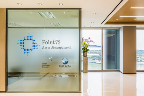 포인트72가 아태 지역 최고 인재 확보 의지를 갖고 싱가포르 OUE 베이프론트의 두 배 넓은 사무실로 이전했다