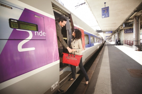 프랑스 초고속열차 떼제베에서 기차여행 시작