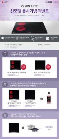 LG전자가 2017년 전기레인지 신모델 출시 기념 구매 고객을 대상으로 푸짐한 혜택을 증정하는 이벤트를 진행한다