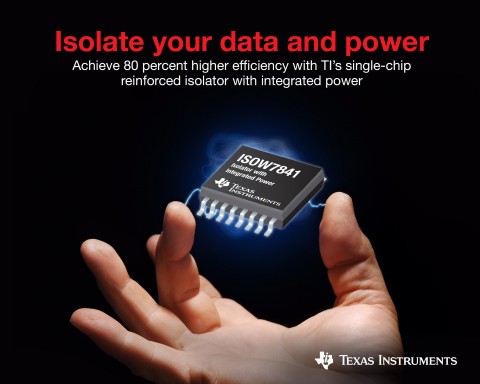 TI가 기존의 통합 디바이스보다 80% 더 높은 효율의 전력을 제공하는 단일 칩 강화 아이솔레이터를 출시한다