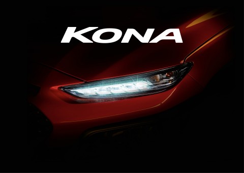 현대자동차는 올해 여름 출시 예정인 현대자동차 최초의 글로벌 소형 SUV 모델의 차명을 KONA로 확정하고 차량의 티저 이미지를 3일 처음으로 공개했다