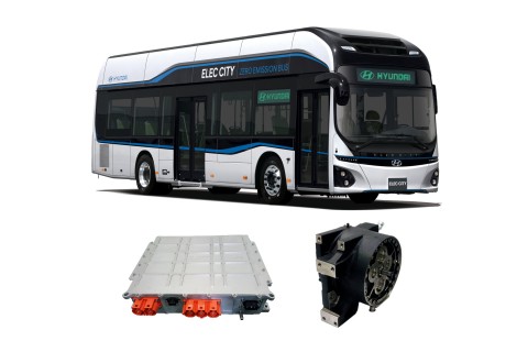 현대자동차 전기버스 일렉시티 및 적용된 인버터와 휠모터