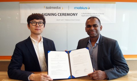 Yang In-Chul, CEO of Solmedix Co., Ltd and Santhosh Kumaraswamy, President of Mobiuso LLC