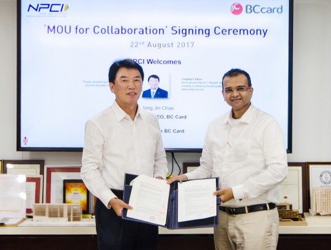 BC카드가 인도 NPCI와 상호 네트워크 제휴에 대한 MOU를 체결했다