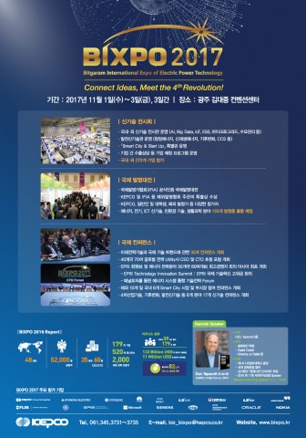 전력 에너지 분야 4차 산업혁명을 선도할 BIXPO 11월 1일부터 3일까지 광주 김대중컨벤션센터에서 개최된다