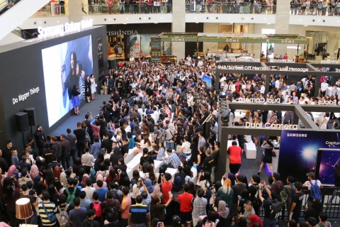 삼성전자가 태국과 말레이시아서 갤럭시 노트8 출시 행사를 개최했다. 사진은 말레이시아 행사 현장