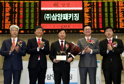 삼양그룹은 국내 페트 패키징 1위 기업인 삼양패키징을 29일 유가증권시장에 상장했다