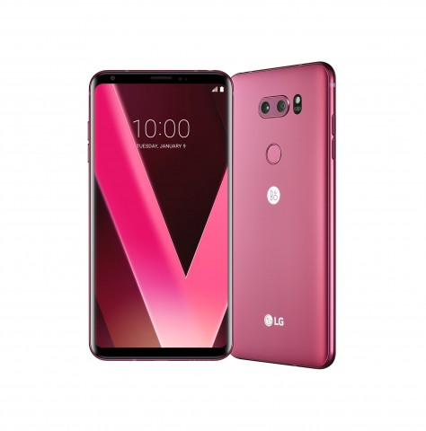 LG전자가 CES 2018에서 프리미엄 스마트폰 LG V30의 새로운 색상인 라즈베리 로즈를 공개한다
