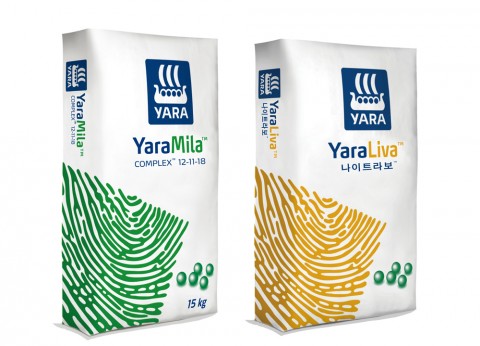 야라코리아의 대표 제품인 야라리바 나이트라보(우측)와 야라밀라 컴플렉스
