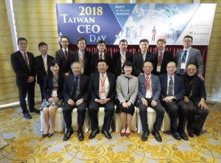 Managing Director& CEO Yu-Ching Su of Taipei Exchange is pictured with representatives from TPEX mai...